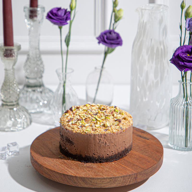 Chocolate & Pistachio Ice Cream Cake