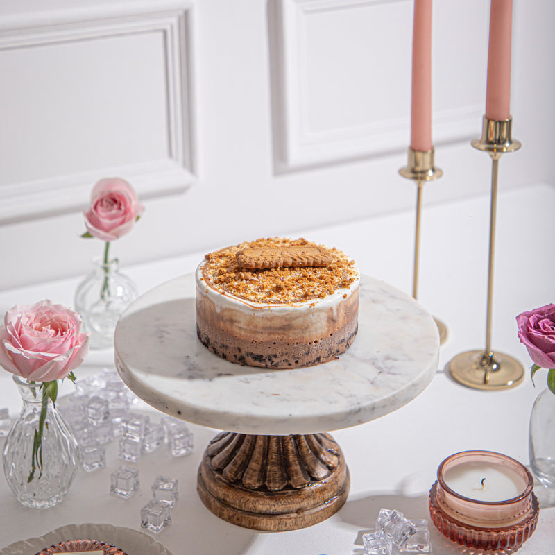 Milk Chocolate, Vanilla and Lotus Biscoff Ice Cream Cake