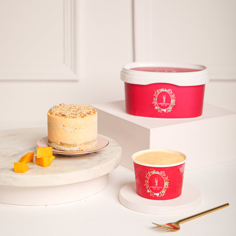 Mango Cheesecake Ice Cream Cake Tub