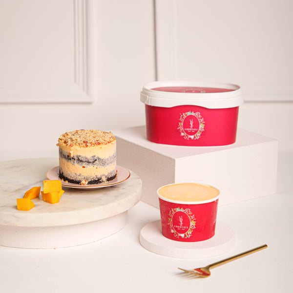 Mango & Chocolate Ice Cream Cake Tub