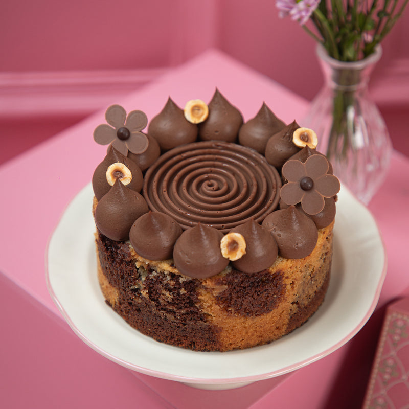 Marble & Hazelnut Frosted Tea Cake Box