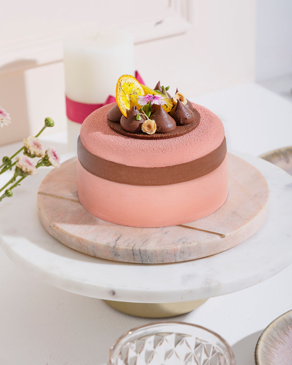 Belgian chocolate & Orange infused Caramel Entremet