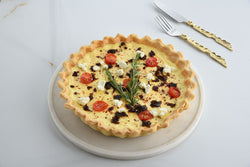 Caramelised onions & goat cheese quiche