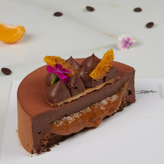 Belgian chocolate & Orange infused Caramel Entremet