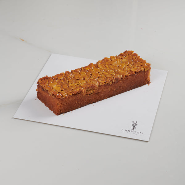 Almond florentine, caramel and chocolate chunk loaf