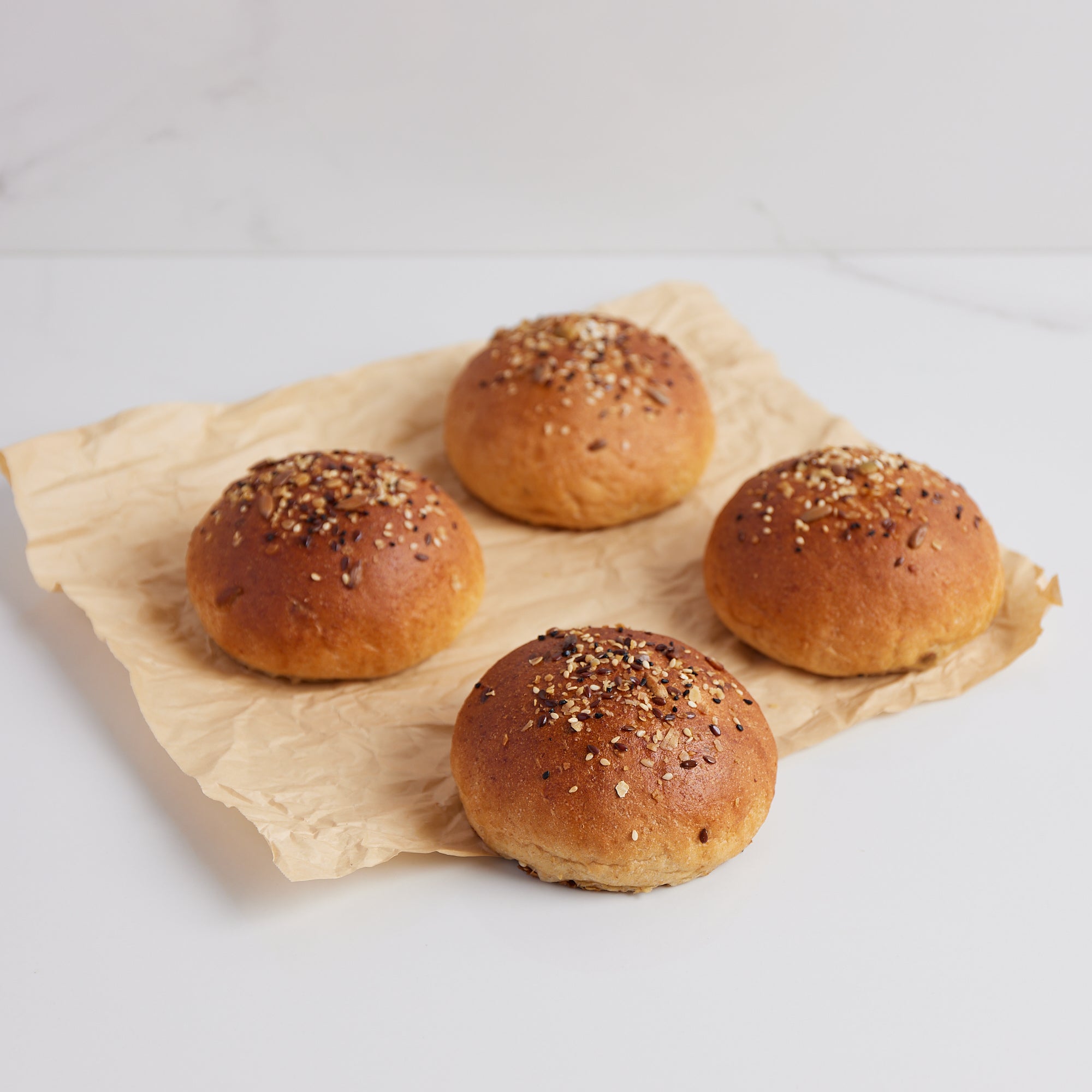 100 WHOLE WHEAT BURGER BUNS Ambrosia The Bakery